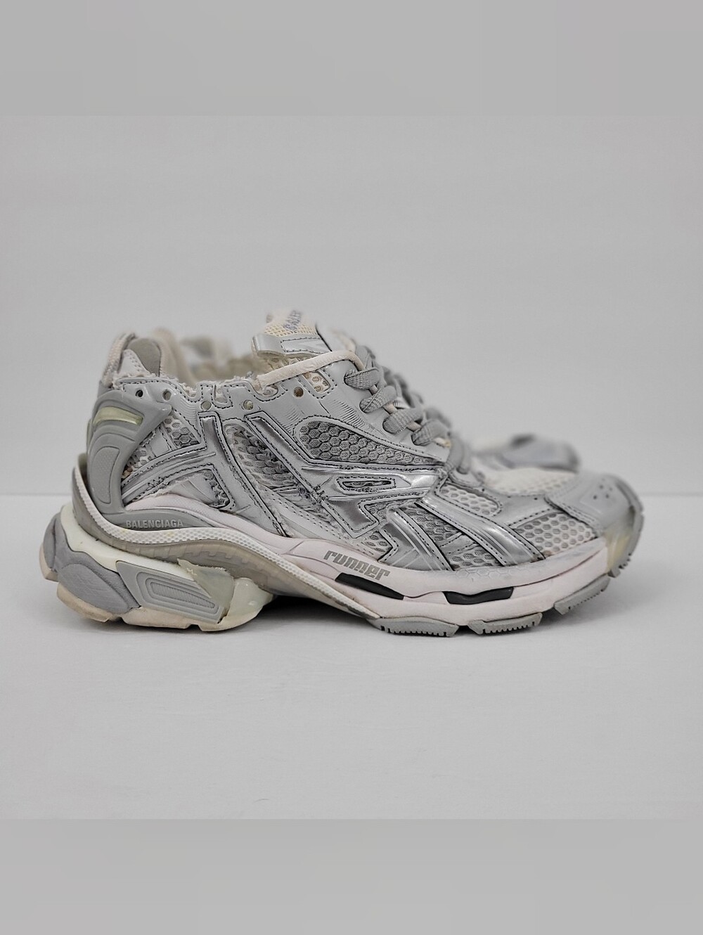 Balenciaga Runner Size 36 Metallic Silver